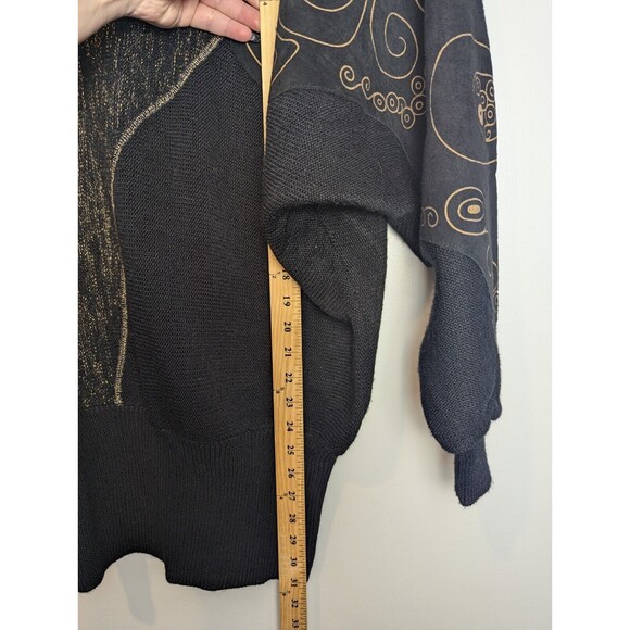 Vintage Adriano‎ by I. Fatigati Women's Sweater S Embellished Retro Shoulder pad - Picture 8 of 11